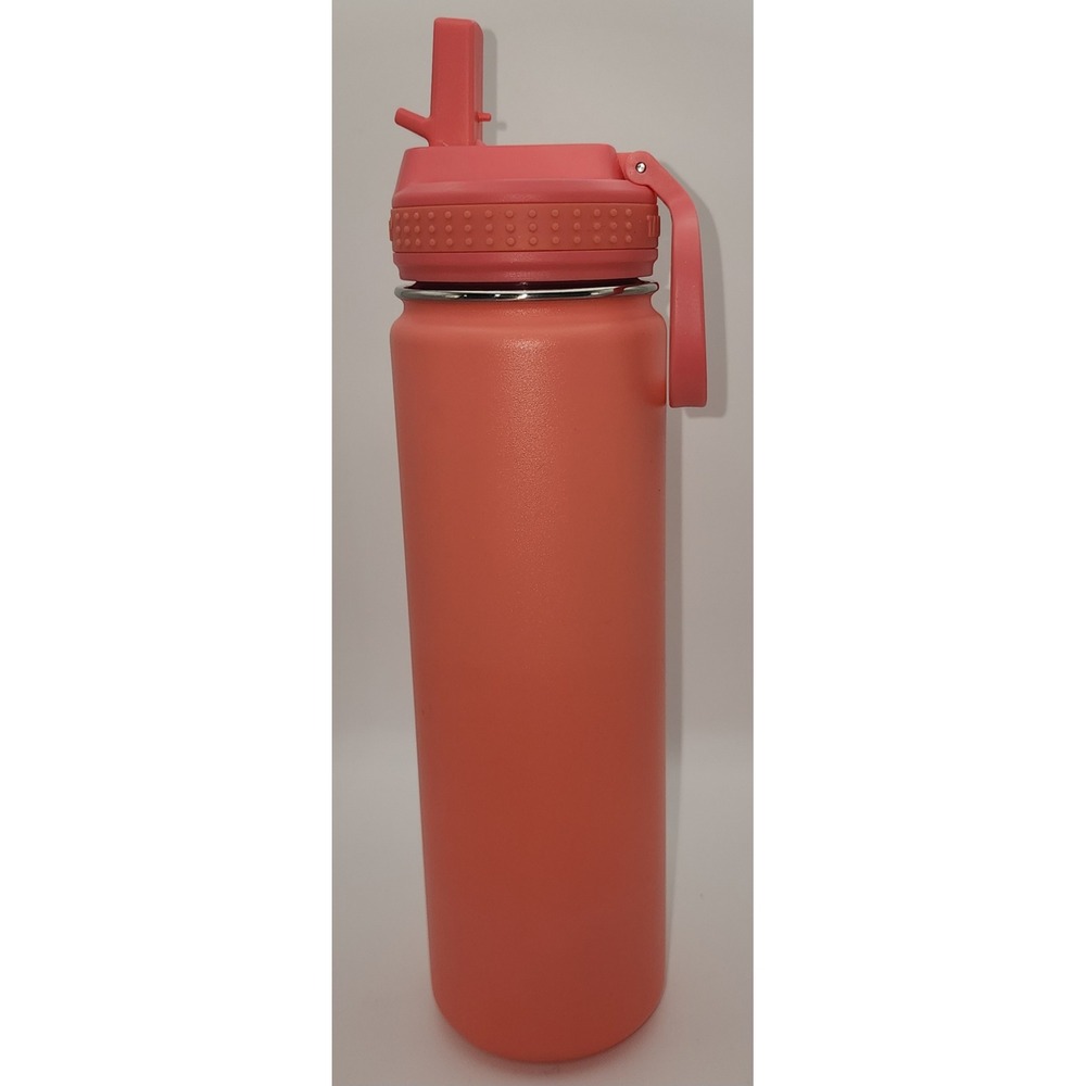 Takeya Actives 22oz Insulated Stainless Steel Water Bottle Coral Pink Lid - Picture 2 of 5